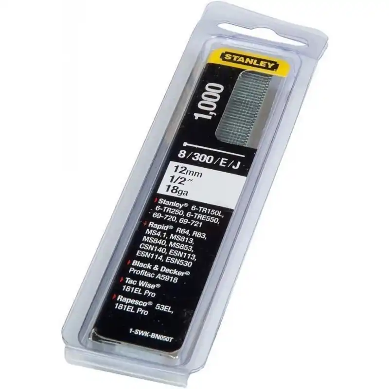 Angebot Stanley 1-SWK-BN050T 12 mm/1/2"/18 Tackernägel Typ 8/300/E/J, 1000 Stück