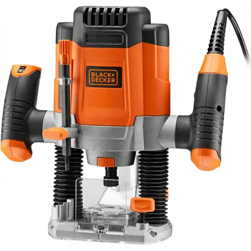 Saisonangebot Black Decker KW1200EKA-QS Oberfräse mit Fräser (55mm/1200W), Koffer
