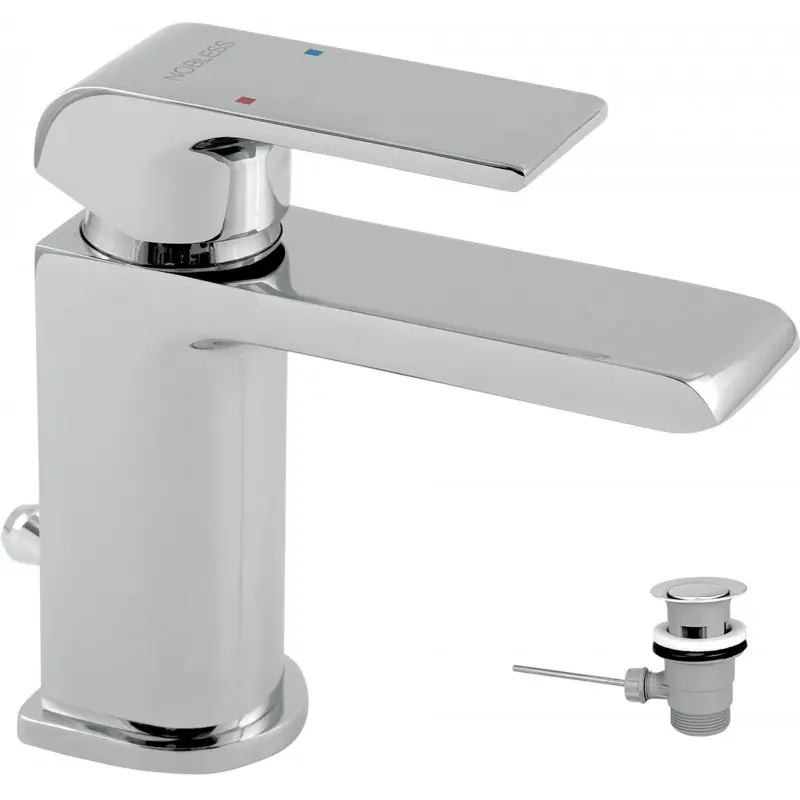 NOVASERVIS NOBLESS SHARP Waschtischarmatur mit Ablaufgarnitur, Chrom 37001,0 Markenprodukt
