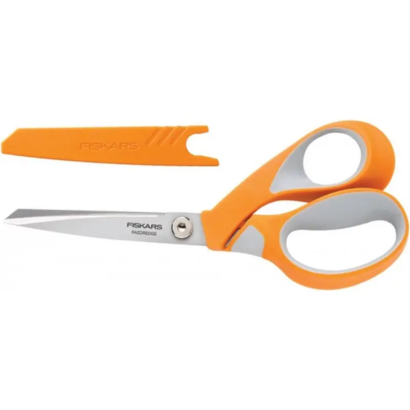 Preisknaller Fiskars Schere RazorEdge Softgrip 21cm Rechtshänder, weiß/orange 1014579