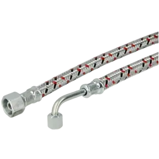 Ölschlauch SR 6 LLR/90° Rohrbogen x 3/8" Überwurfmutter 1000 mm Rabatt