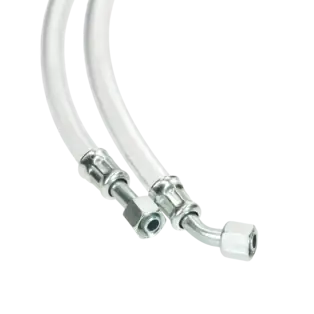 Klarsichtschlauch 1000 mm eine Seite mit Rohrbogen Markenware