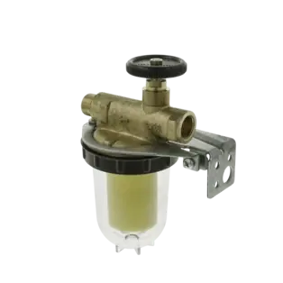Einstrang Heizölfilter mit Absperrventil 3/8" IG x 3/8" AG 2123561 Highlight