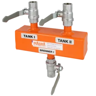 Finale Aktion Einstrang-Verteiler ½", 2 Tanks, 1 Brenner