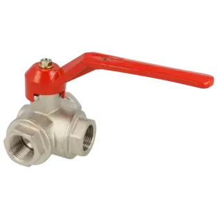 Versand Am Gleichen Tag Muffen-Dreiwege-Kugelhahn 1/4" mit L-Bohrung DN8