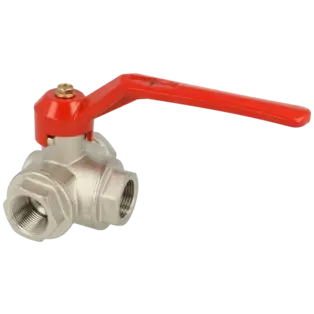 Muffen-Dreiwege-Kugelhahn 1/4" mit T-Bohrung DN8 Online Kaufen