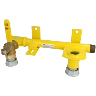 Montage-Einheit für Zweirohrgaszähler m. Kugelhahn, Verschraubung, 1" x 1" Sichere Zahlung