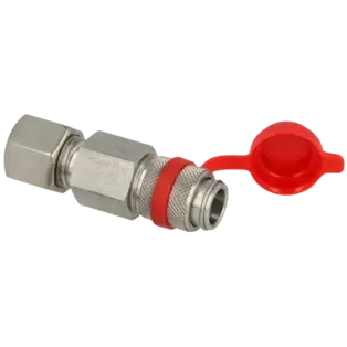 Steckkupplung mit Schutzkappe SKU 02 449 RVS 8 x SKU 0244810 Mega-Angebot