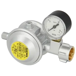 Sichere Zahlung Niederdruckregler KLF x G 1/4 LH-KN, mit Manometer 0129010
