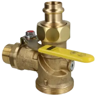 Gaszählerkugelhahn Eck 1" AG x 22 mm 528195 Neu
