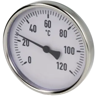 Schneller Versand Bimetall-Zeigerthermometer 0-120°C 40 mm Fühler mit 100 mm Gehäuse