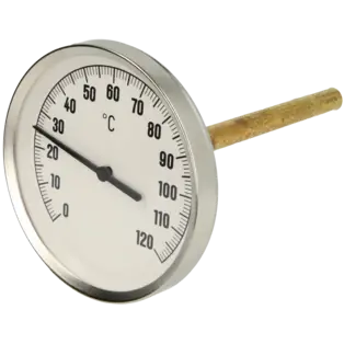 Sale Bimetall-Zeigerthermometer 0-120°C 150 mm Fühler mit 100 mm Gehäuse