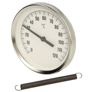 Expressversand Bimetall-Anlegethermometer 0 bis +120 °C Gehäuse 80 mm