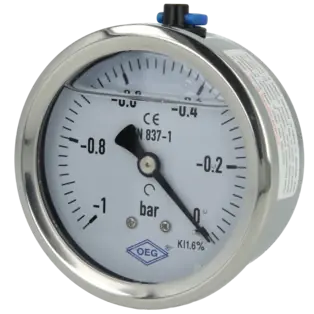 Neue Ware Vakuummeter 1/4" axial -1 bis 0 bar