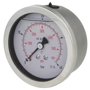 Glyzerin-Manometer 1/4" axial 0 - 40 bar Beliebt