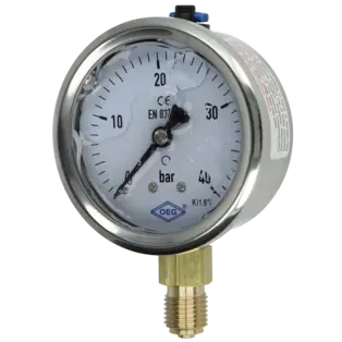 Preisreduziert Glyzerin-Manometer 1/4" radial 0 - 40 bar