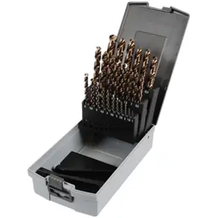 Zertifiziert Spiralbohrersatz HSSE-Co in ABS-Kasette Ø 1 bis 13 mm 228215RO