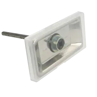 Rabatt Schilderhalter aus Edelstahl mit Schweißstift F55004