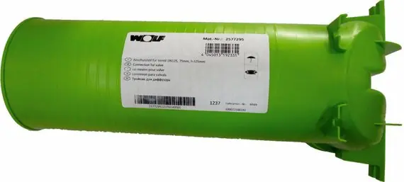 Markenware Wolf CWL Anschlussteil für Ventil DN125, Rohrkappe und zwei Rohrstutzen, DN 63 2577294