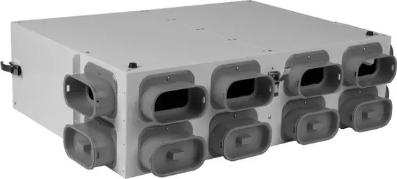 Must-Have Wolf CWL Luftverteiler für Zu- und Abluft,DN125 2x6 Stutzen 50x100, 3 Rohrkappen 2577430