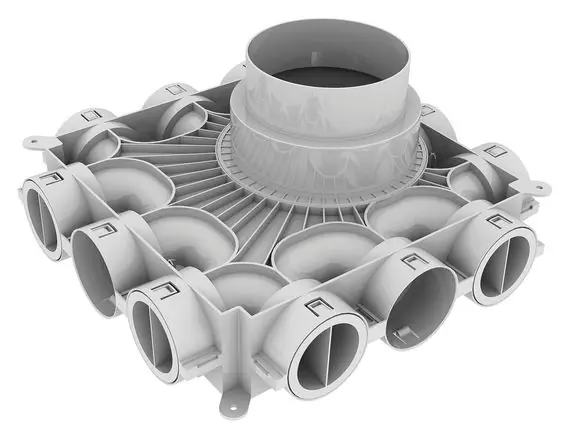 Knallerangebot Vaillant Niedrigbau-Luftverteiler/-sammler für Luftschlauch rund Ø 75/62 mm 0020231945