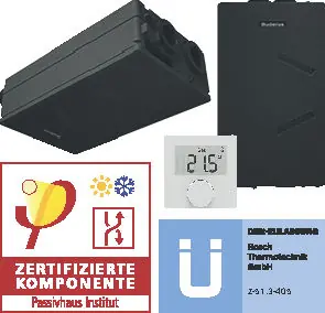 Buderus Logavent HRV156-100 K zentrales Kompaktlüftungsgerät mit WRG, RC100.2 H 7739621502 Ausverkauf
