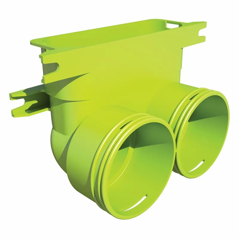 Highlight Buderus RRB75-3 90°-Umlenkadapter rund/flach, 2x RR 75 auf 1x FK 140 7738113424