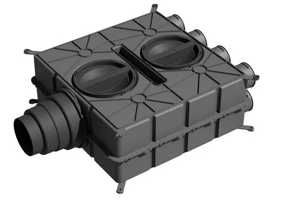 Echt Wolf CWL Luftverteiler für Zu- oder Abluft, DN125-180, 8 Stutzen DN 75 2577595