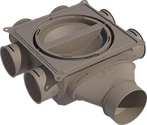 Buderus VK100-1S Verteiler, 1-lagig, seitlich, DN 100, für Rund- und Flachkanal 7738112474 Aktuell
