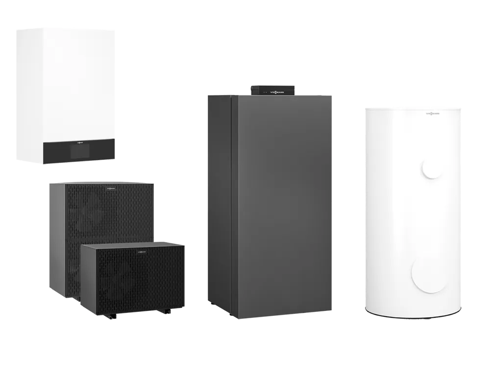 Viessmann Vitocal 250-A Hybridpaket A10, 230V, mit Vitocrossal 300 CU3A 35 kW, 250 l Speicher Z033175 Mega-Angebot