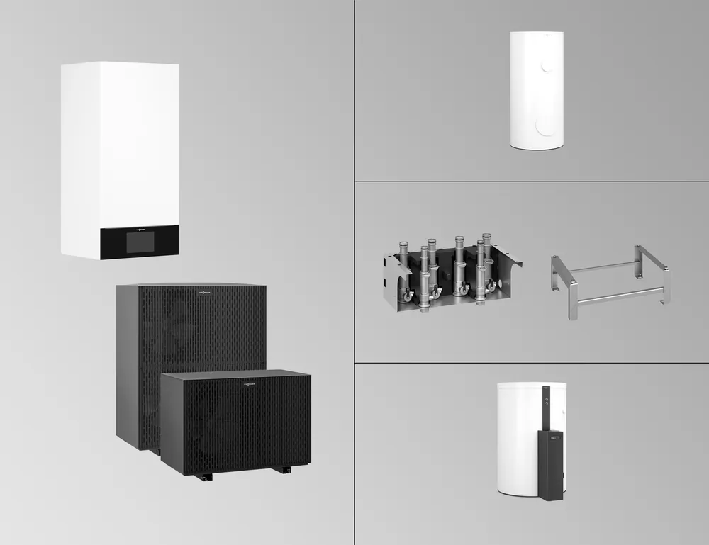 Viessmann Vitocal Wärmepumpenpaket 250-A A10, mit Vitocell 100-V Speicher, CVWC 250l Z033103 Markenprodukt