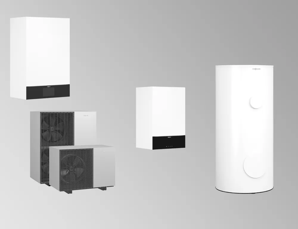Abverkauf Viessmann Vitocal 150-A Hybridpaket A10, 230V, mit Vitodens 200-W 250L Speicher, 32 kW, Typ B2HA Z033055