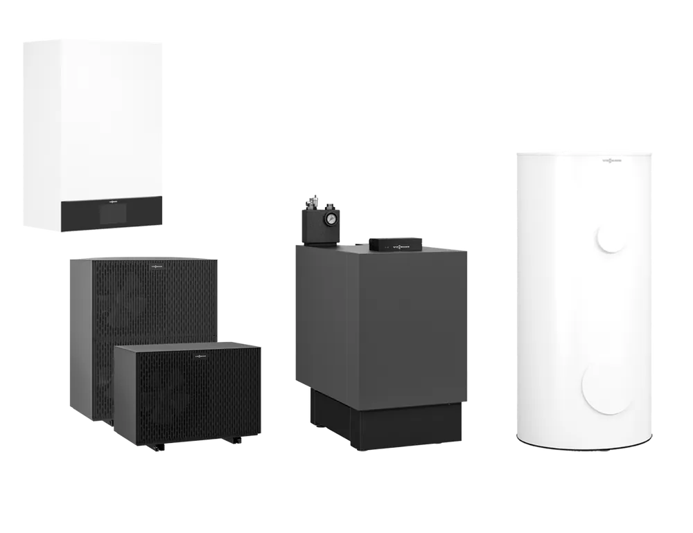 Viessmann Vitocal 250-A Hybridpaket A13, 400V, mit Vitoladens 300-C, 19 kW, 250 l, modulierend Z033189 Echt