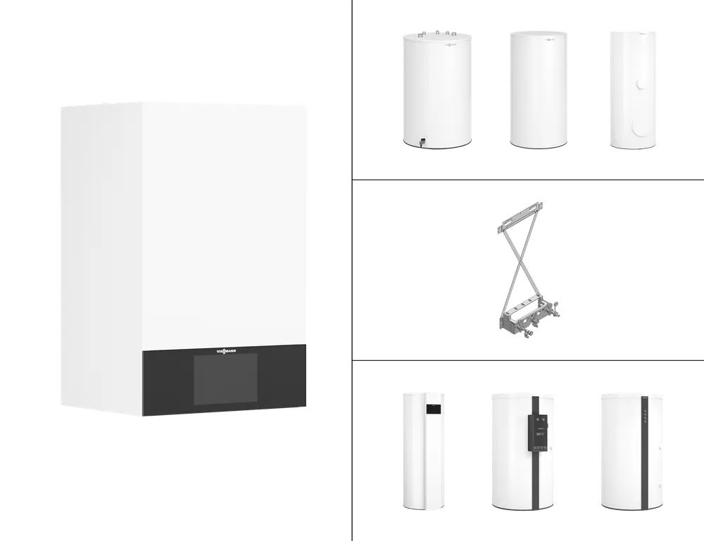 Viessmann Paket Vitodens 300-W B3HH 19 kW 7″ Vitocal 262-A T2H-R290 Umluft Z029665 Super-Preis