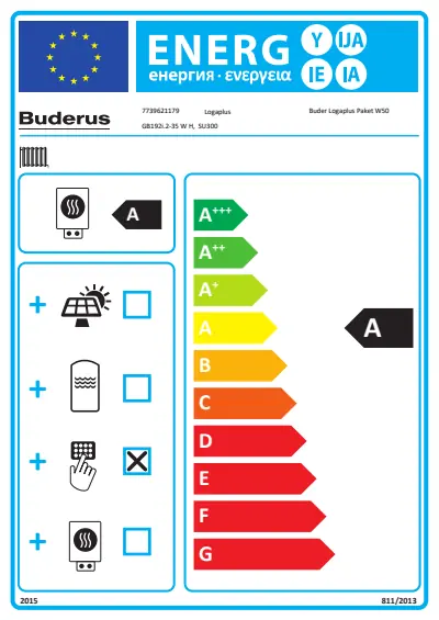 Zertifiziert Buderus GB192i.2-35, W50, Gas-Brennwerttherme, weiß, SU300, 300 l, BC400 7739621179