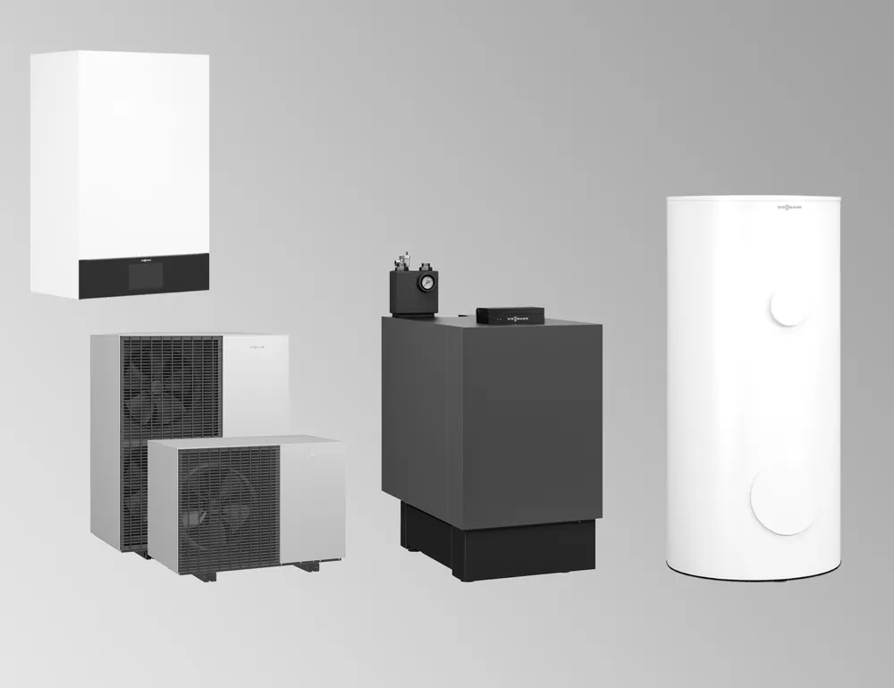 Viessmann Vitocal 150-A Hybridpaket A10, 400V, mit Vitoladens 300-C, 19 kW, 250 l, modulierend Z033082 Expressversand
