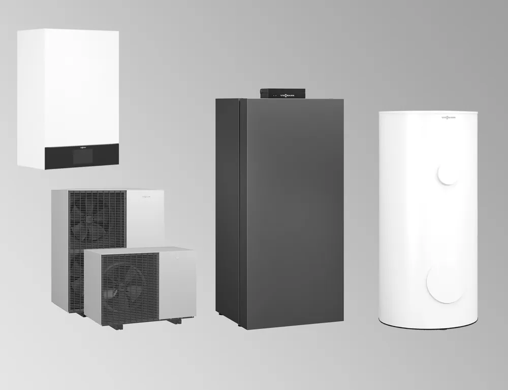 Viessmann Vitocal 150-A Hybridpaket A08, 230V, mit Vitocrossal 300 CU3A 13 kW, 250 l Speicher Z033064 Rabatt