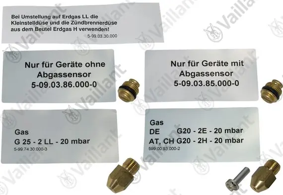 Neu Vaillant Umstellsatz 0010042271