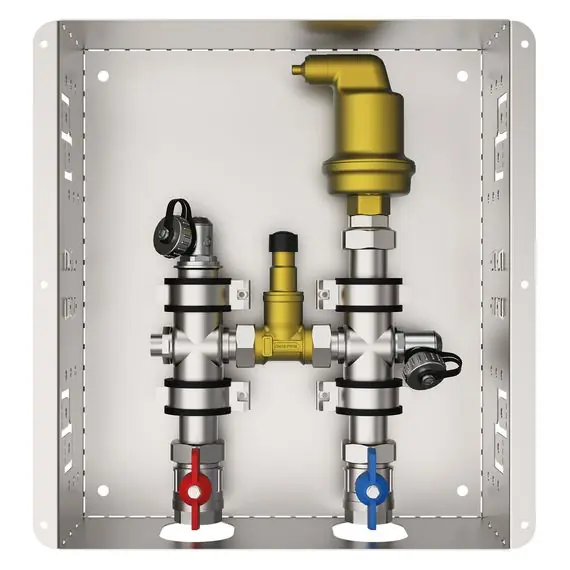 Top-Angebot Vaillant Entlüfterset mit Bypass im Unterputzkasten für Steigleitung 8000014430