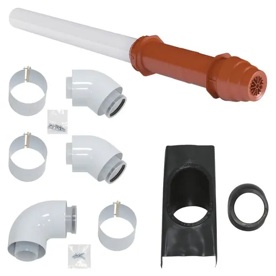 Vaillant Paket 1.50 Luft-/Abgasführung, senkr. Dachdurchf. rot, 60/100 PP 0010030862 Mega-Angebot