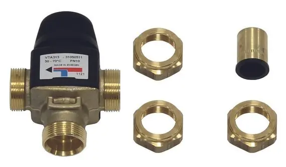 Sonderangebot Vaillant Warmwasser-Thermostatmischer 3/4 mit Klemmringverschraubung 22 mm 302040
