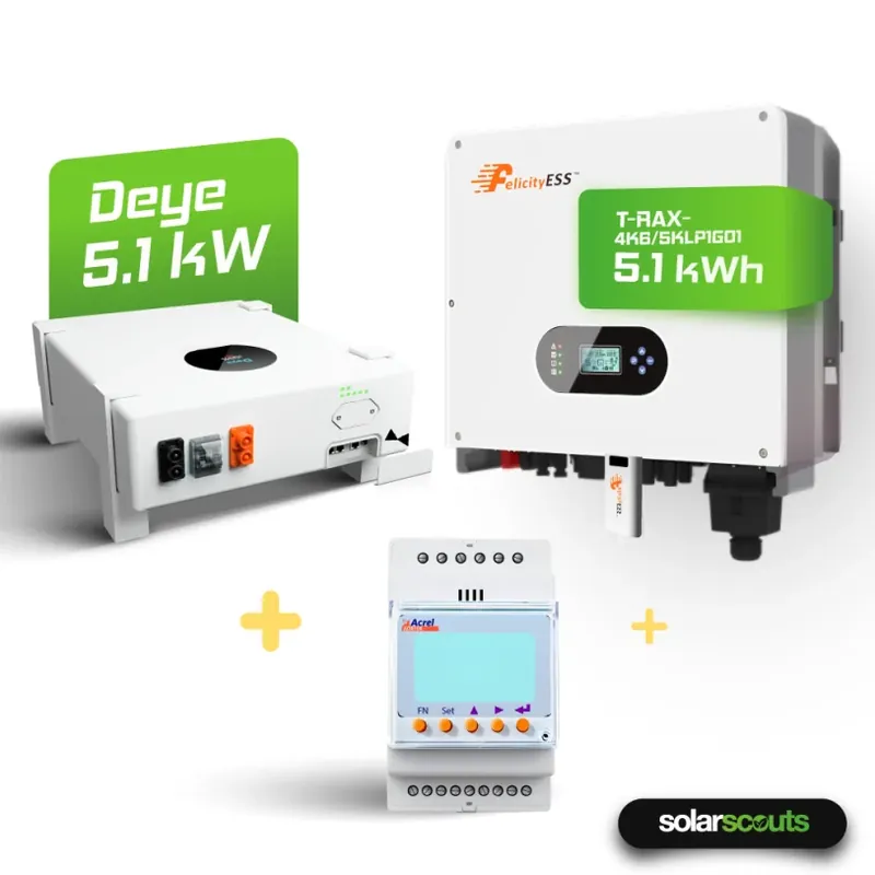Felicity Deye Hybrid-Set 5kW Wechselrichter 1-phasig mit 5kWh Speicher Expressversand