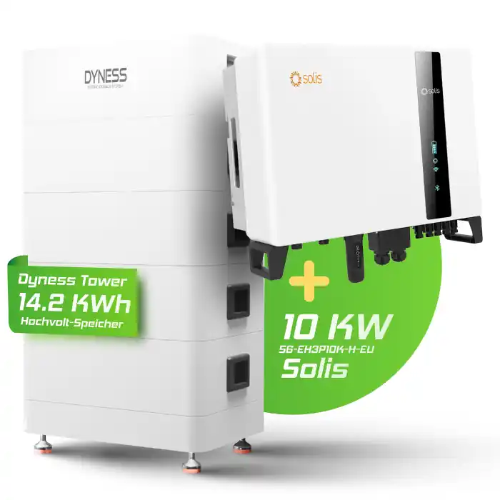 Hybrid-Set Solis 10kW Hybrid-Wechselrichter + 14,21kWh Dyness Speicher Tower T14 Sichere Zahlung