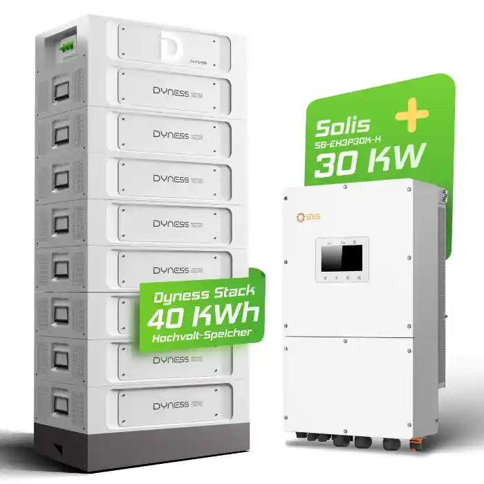 Preisknaller Hybrid-Set Solis 30kW Hybrid-Wechselrichter + 40,96kWh Dyness Speicher Stack100
