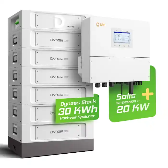 Preis Gesenkt Hybrid-Set Solis 20kW Hybrid-Wechselrichter + 30,72kWh Dyness Speicher Stack100