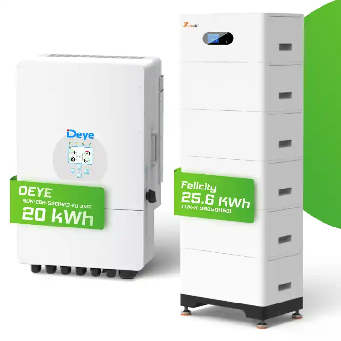 Aktuell Hybrid-Set Deye 20kW Wechselrichter + 25,6kWh Felicity LUX-X