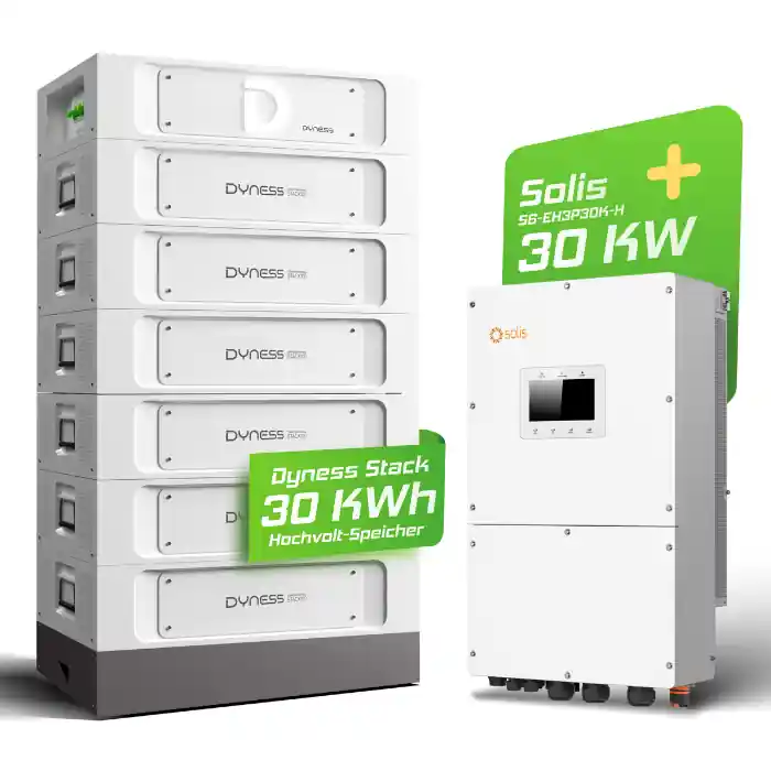 Hybrid-Set Solis 30kW Hybrid-Wechselrichter + 30,72kWh Dyness Top-Angebot