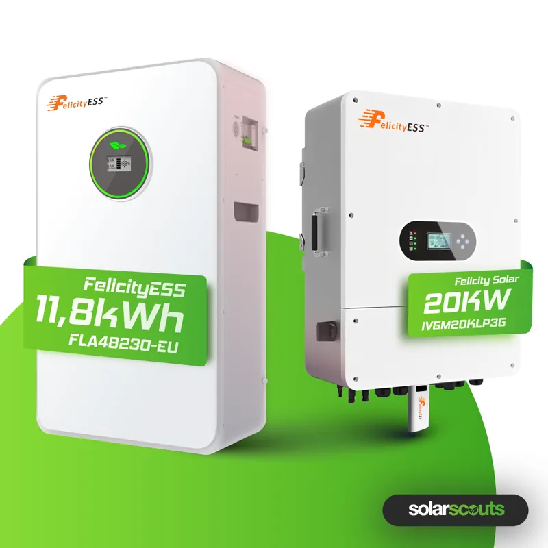 Bestseller Felicity 20 kW Hybrid Wechselrichter Set mit 11,8 kWh Felicity Speicher