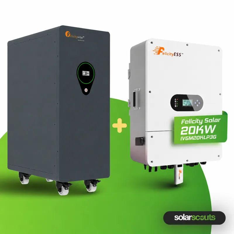 Top-Seller Felicity 20 kW Hybrid Wechselrichter Set mit 23,5 kWh Felicity Speicher