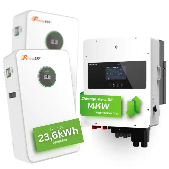 Hybrid-Set Chisage 14kW Hybrid-Wechselrichter + 23,6kWh Felicity Speicher FLA48230 Nur Heute